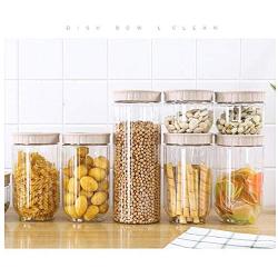 CC Transparent Glass Jars Seal Jars Grains Storage Bottles Spice Jar Kitchen Storage Cans Kitchen Storage Organization