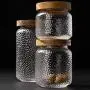 Bocaux en Verre, Contenants de Cuisine pour Graines/Épices/Pâtes/Avoines/Café Bocaux en Verre, Contenants de Cuisine pour Graines/Épices/Pâtes/Avoines/Café