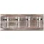 Mason Jar Organizer, Office Farmhouse Bathroom Kitchen Storage, Mason Jar Wall Decor Planter Caddy Organizer with Brown Holder