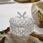 YL LY Creative European Crystal Glass Sugar Cans Coffee Candy Jar Sugar Cylinder Cotton Swab Storage Glass With Lid