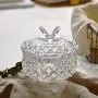 YL LY Kreative Europäische Kristallglas Zuckerbehälter Kaffee Süßigkeiten Dose Zucker Zylinder Baumwollstäbchen Behälter Glas Mit Deckel