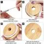 4 Pieces Regular Mouth Jar Lids, 4 Pieces Regular Mouth Jar Lids with Straw Hole, 2 Piece Reusable Stainless Steel Straw, Cleaning Brush and Velvet Bag Compatible with Regular Mouth Mason Jar