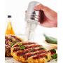 JUSTDOLIFE Seasoning Bottle Set BBQ Pepper Shaker Stainless Steel Seasoning Shaker Spice Bottle with Plastic Lid