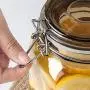 Glasbehälter für Mason Jars, Glashaue mit Deckeln für Trinken und Aufbewahrung, wiederverwendbarer Behälter für Saft, Milch, Großküchenutensilien, Kaffee, Tee, Snacks, runde Glashaue (Farbe: Kaffee, Größe: 500ml)