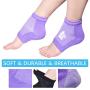 Moisturizing Socks, 3 Pairs-Moisturizing/Gel Heel Socks for Dry Cracked Heels, Open Toe Socks, Ventilate Gel Spa Socks to Heal and Treat Dry, Gel Lining Infused with Vitamins (Blue, Purple, Black)