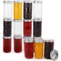 Glasbehälter 12 OZ, VERONES Marmeladen Gläser mit Standarddeckeln, Ideal für Marmelade, Honig, Hochzeitsschuhe, Duschgeschenke, Babybrei, 15er Pack