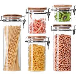 Glass Sealed Jars, Moisture-Proof Kitchen Food Containers, Storage Of Spices/Pasta/Oatmeal/Coffee Beans