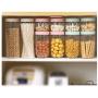 Transparent Plastic Sealed Jar Kitchen Grain Storage Jar Storage Bottle,Blue M Size