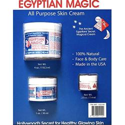 Egyptian Magic All Purpose Skin Cream Bundle - 3 items: 4 oz Jar + 1 oz Jar + .25 oz Jar