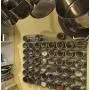 Boîtes de rangement alimentaires et d'épices magnétiques non ferreuses, sans BPA, avec couvercle rigide transparent et aimants adhésifs Boîtes de rangement alimentaires et d'épices magnétiques non ferreuses, sans BPA, avec couvercle rigide transparent et aimants adhésifs