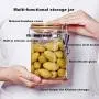 Storage Bottles Glass Container With Lid For Spices Confectioner Food Sundries Tea Coffee Sugar Sealed Kitchen Jar,450Mlb151