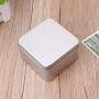 Milue 9x9cm Small Metal Tin Silver Storage Box Case Organizer For Money Coin Candy Key