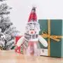LIOOBO Christmas Candy Jar Snowman Santa Clear Plastic Candy Jar Gift Bottle Holder Decorative Candy Box for Christmas Party Favor