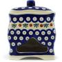 Polish Pottery 6-inch Jar with Lid (Mosquito Theme) + Certificate of Authenticity