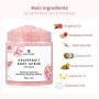 Natural Grapefruit Exfoliating Body Scrub - Shooting Organic Dead Sea Salt Anti Aging Acne Wrinkles Cellulite Remover Exfoliator Moisturizing Vitamin E Vitamin C Coconut Oil Scrubs for Women Men 10 oz