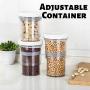 Samincom (1 Piece) Collapsible Plastic Food Storage Container Telescopic jar Smart Storage System