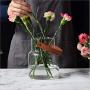 Einzigartige nordische Glasbehälter mit Ledergriff, minimalistischer Schreibtisch-Aufbewahrungsflasche, Blumenvasenbehälter, Dekor, Glas, luftdichte Lebensmittelbehälter