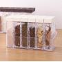 transparent Spice Jar Colorful Lid Seasoning Box 6pcs/set Kitchen Tools Salt Condiment Cruet Storage box Containers,brown