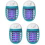 4 Pack Indoor Electric Bug Zapper Plug in Mosquito Killer with UV LED Night Light Electronic Insect Trap for Pests Fruit Flies Flying Gnats