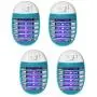 4 Pack Indoor Electric Bug Zapper Plug in Mosquito Killer with UV LED Night Light Electronic Insect Trap for Pests Fruit Flies Flying Gnats