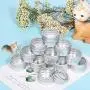 PH PandaHall 20 Pack 10ml Aluminium Tin Empty Slip Slide Round Tin Containers with Flat Top Lids for Lip Balm Makeup Face Cream Eye Shadow Jar Pot Bottle (10ml/0.34oz) PH PandaHall 20 Pack 10ml Aluminium Tin Empty Slip Slide Round Tin Containers with Flat Top Lids for Lip Balm Makeup Face Cream Eye Shadow Jar Pot Bottle (10ml/0.34oz)