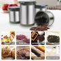 Airtight Container Jar Stainless Steel 4 Piece Food Storage Canister Set with Transparent Lids for Tea,Coffee,Snacks, Milk Powder,Beans Canisters(Green)