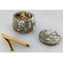 ShalinIndia Handmade Forest Brown Storage Box - Marble - 4 inches by 3 inches - Perfect as a Spice Jar with Lid or Small Office Supplies (Forest Brown)