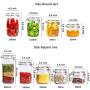 Mason Jars Canning Glass Jars Glass Smoothies Jars with Lids for Drinking and Storage Reusable Container for Juice Milk Bulk Food Coffee Round and Square Glass Jars (Color : Square Jars 2000ml)