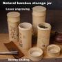 Large Capacity Natural Bamboo Storage Jars For Bulk Products Kitchen Accessories Container Bottle Spices Tea Box,bamboo