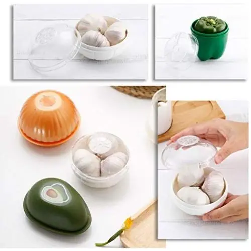 Milue Food Savers Kitchen Tool Vegetable Containers Onion Lemon Pepper Keeper Storage (08#) Milue Food Savers Kitchen Tool Vegetable Containers Onion Lemon Pepper Keeper Storage (08#)