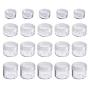 Hicarer 20 Pieces Cosmetic Containers Travel Pot Jar Set with Lid for Creams Sample Make-up Storage, 5, 10, 15 and 20 Gram (Clear Lid and Clear Body)