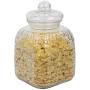 Home Basics Panama Collection Clear Glass Food Storage Container Jar (Medium)
