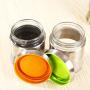 Cwg Set of 3 Stainless Steel Glass Airtight Canister Tea Sugar and Coffee Storage Canister Jars