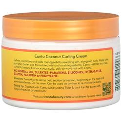 Cantu Natural Hair Coconut Curling Cream 12 Ounce Jar (354ml) (3 Pack)