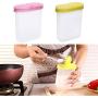 Clear Seasoning Pot Cans Spice Rack 2 Lid Condiment Bottles Pepper Shakers Box Kitchen Tools Spices Storage Jar for Cooking (Yellow)