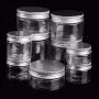 Make Up Storage Jar Cosmetic Plastic Clear Container Aluminum Lid Small Bottle30ML/40ML/50ML/60ML/80ML/100ML/120ML/200ML/250ML,30ML