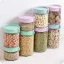 1pcs Kitchen glass sealed jars with lid cereals snacks storage tank milk powder candy cookie container storage bottle WF815415,250ML-blue 1pcs Kitchen glass sealed jars with lid cereals snacks storage tank milk powder candy cookie container storage bottle WF815415,250ML-blue