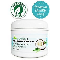 Coconut Oil Body Butter for Stretchmarks & Scars - Natural Skin Care for Women & Men - Anti Aging Cream Moisturizer for Dry & Sensitive Skin - Vitamin E Skin Tightening Cream - Anti-Wrinkle Treatment