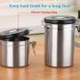 Food Storage Containers Jar 304 Stainless Steel with Lids Airtight Bpa Free Large, Cookie Jar Cereal Coffee Storage Containers Jar for Kitchen Pantry Organization Canister Candy Bulk, 1.1L/1.4L/1.8L
