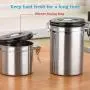 Food Storage Containers Jar 304 Stainless Steel with Lids Airtight Bpa Free Large, Cookie Jar Cereal Coffee Storage Containers Jar for Kitchen Pantry Organization Canister Candy Bulk, 1.1L/1.4L/1.8L