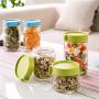 Kitchen Food Storage Jar Airtight Food Storage Kitchen Glass Jar Moisture-Proof Home Multi-Purpose Jam Bottle Cruet Glass Bottle Sealed Tank Storage Tank (Color : 400ml Green)