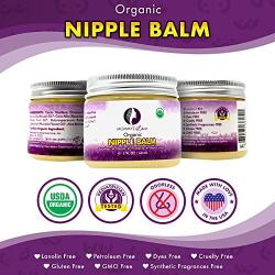 Best Nipple Cream for Breastfeeding Relief (2 oz) - Provides Immediate Relief To Sore, Dry And Cracked Nipples Even After A Single Use (3 Jars)