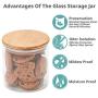 EZOWare Airtight Glass Food Storage Jars Canister/Kitchen Container Set with Natural Bamboo Lids - Set of 5