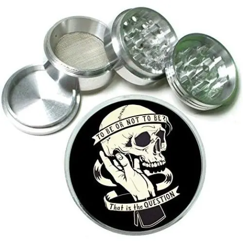 To Be Or Not To Be Hamlet Skull Shakespeare Aluminum Tobacco Herb Spice Grinder To Be Or Not To Be Hamlet Skull Shakespeare Aluminum Tobacco Herb Spice Grinder