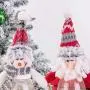 LIOOBO Christmas Candy Jar Snowman Santa Clear Plastic Candy Jar Gift Bottle Holder Decorative Candy Box for Christmas Party Favor