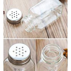 JUSTDOLIFE Spice Bottles Glass Spice Jar Seasoning Bottles Kitchen Gadgets with Shaker Top 5PCS