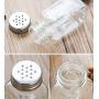 JUSTDOLIFE Spice Bottles Glass Spice Jar Seasoning Bottles Kitchen Gadgets with Shaker Top 5PCS