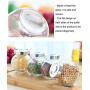Glass Storage Jars (4 Pcs), Clear Glass Bulk Food Storage Canister for Serving Tea, Coffee, Spice, Candy, Beans, Keep Food Dry