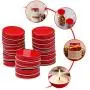 Capsules de Bocal Mason Réguliers 12/24 Pièces - Ensemble de Stockage Anti-Fuite
