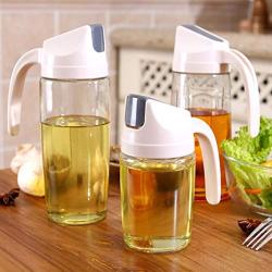 Difcuy Home Household Items,Kitchen Supplies,Kitchen Leakproof Olive Oil Vinegar Dispenser Bottle Automatic Cap Storage Jar